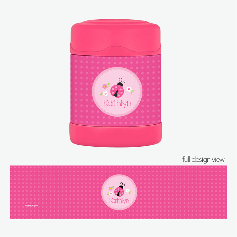 Sweet Pink Lady Bug Thermos Food Jar