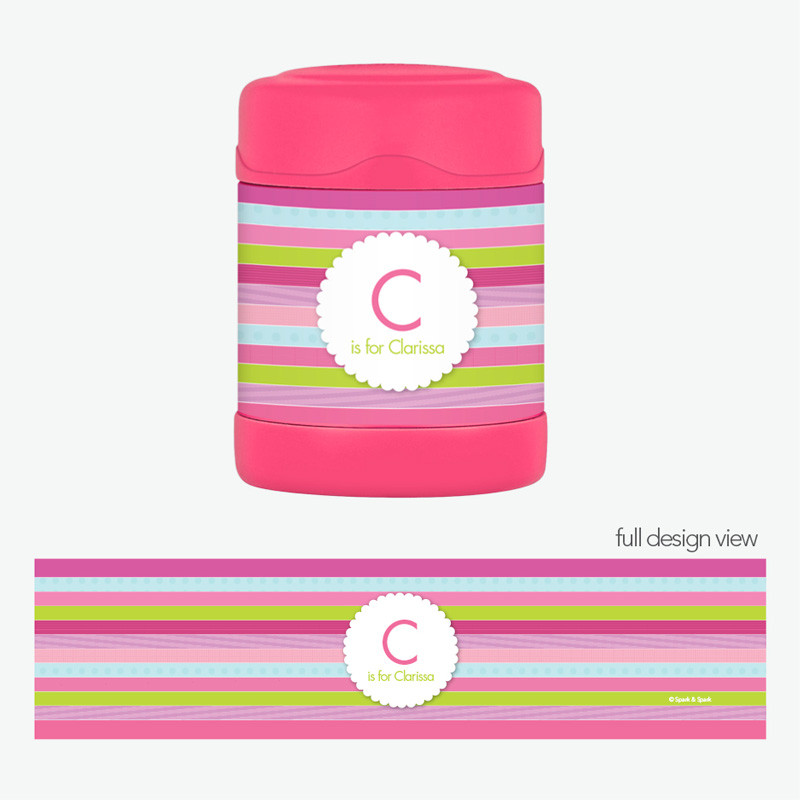 Pastel Stripes Thermos Food Jar