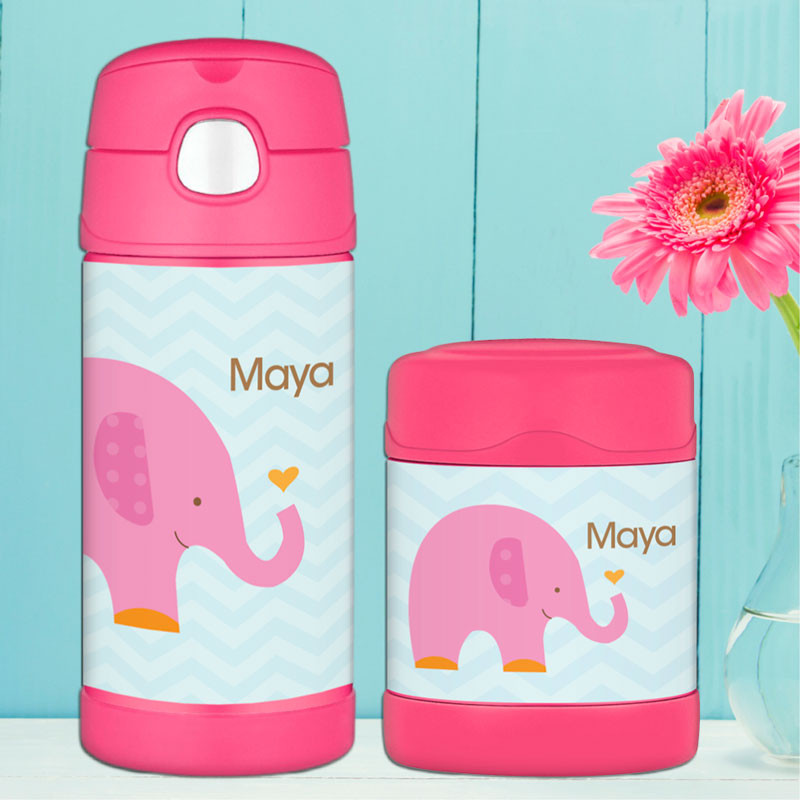 Sweet Pink Elephant Thermos Food Jar