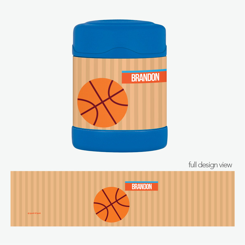 Basketball Fan Boy Thermos Food Jar