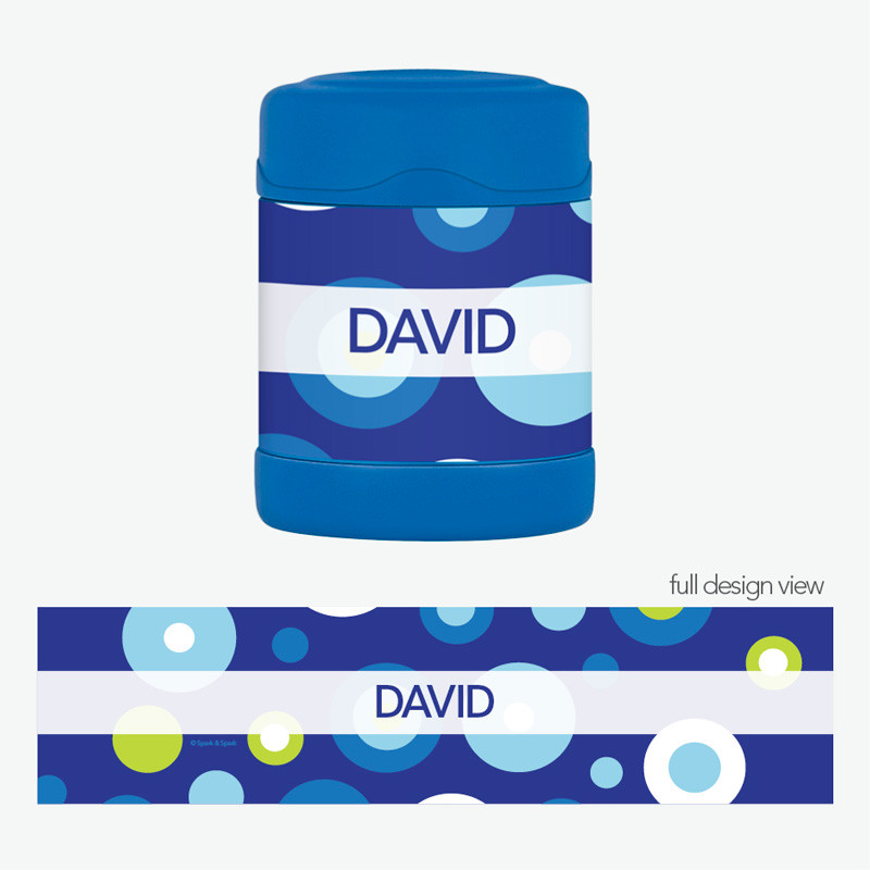 Circles and Circles Blue Thermos Food Jar