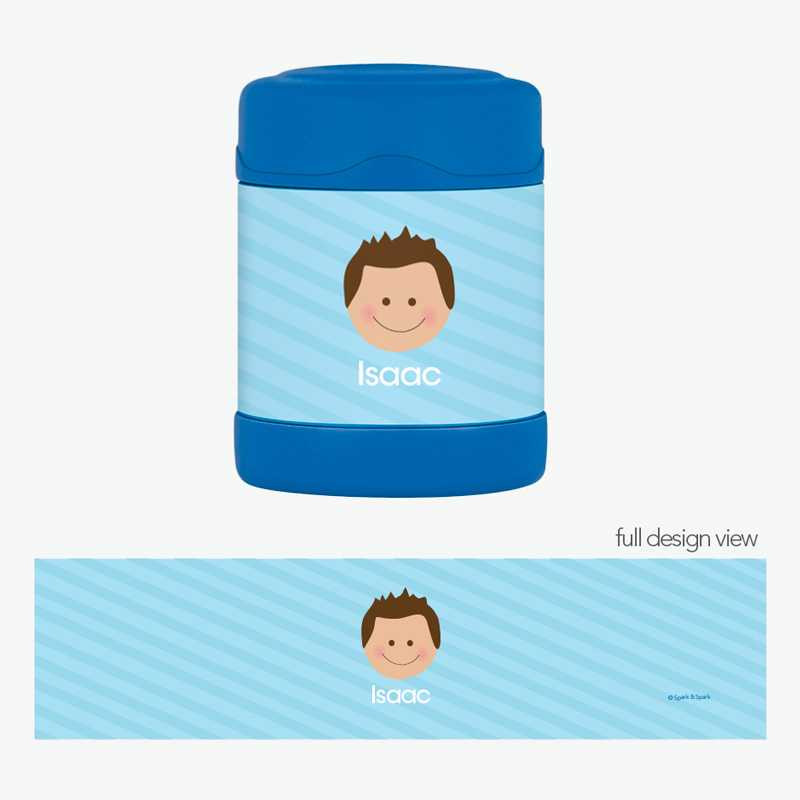 Just like Me Boy Light Blue Thermos Food Jar