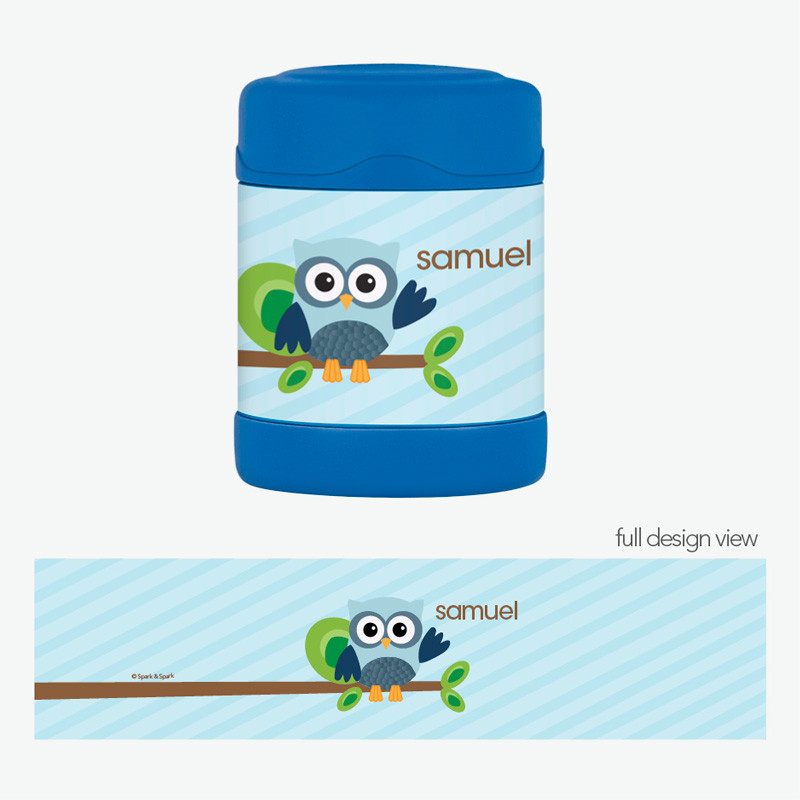 Owl Be Yours Blue Thermos Food Jar