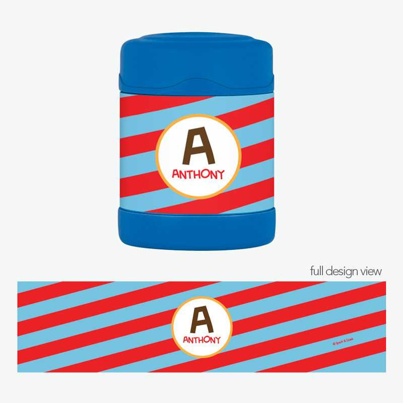 Fun Initials Red Thermos Food Jar