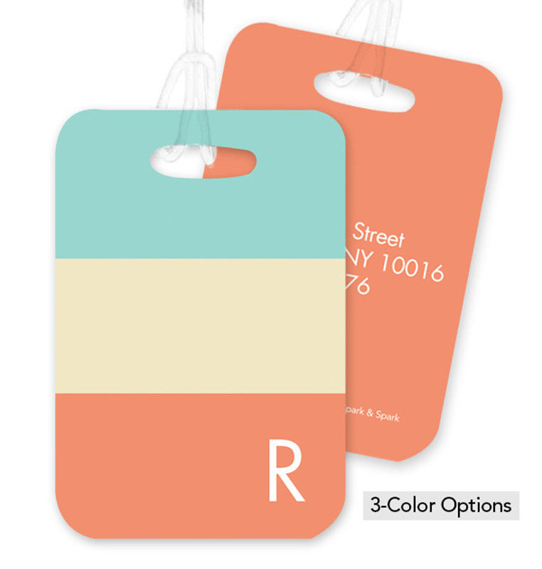 Three Colorful Rows Bag Tag