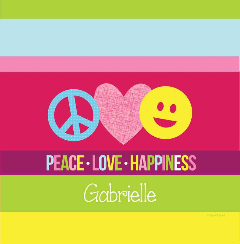 Peace & Love Signs Shower Curtain