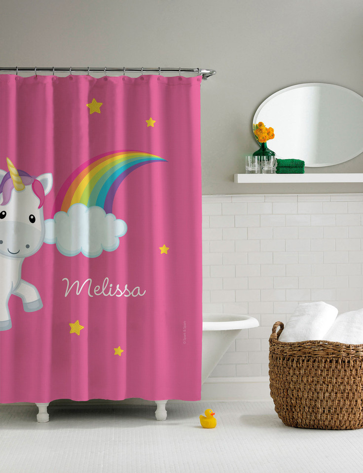 Rainbow Unicorn Shower Curtain