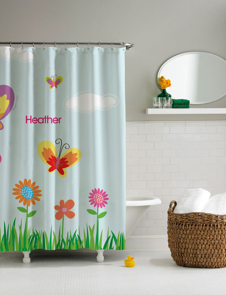 A Butterfly Field Shower Curtain