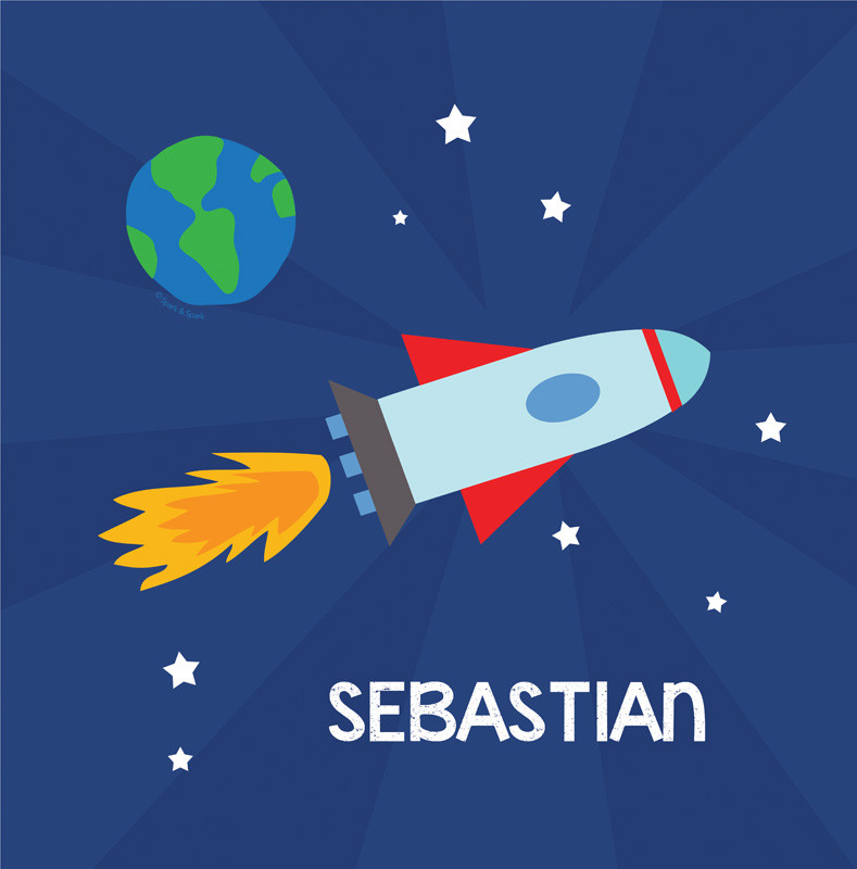 Rocket Launch Shower Curtain