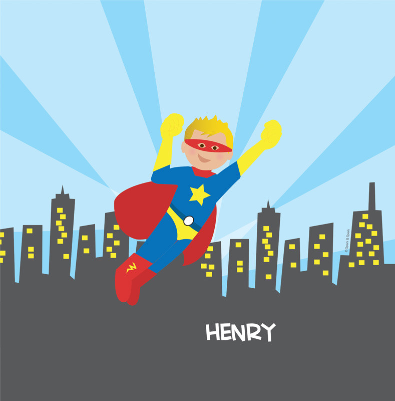 A Cool Superhero Shower Curtain