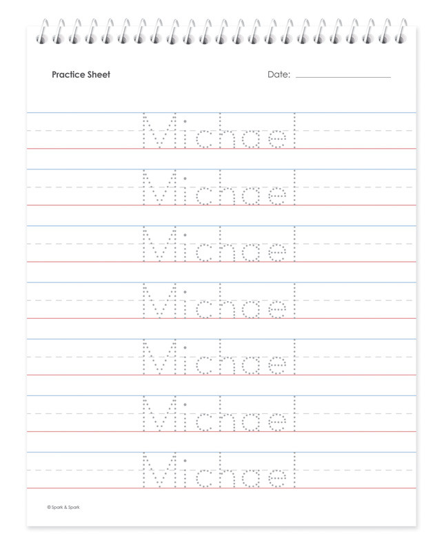 English Vertical Writing Book For Boys