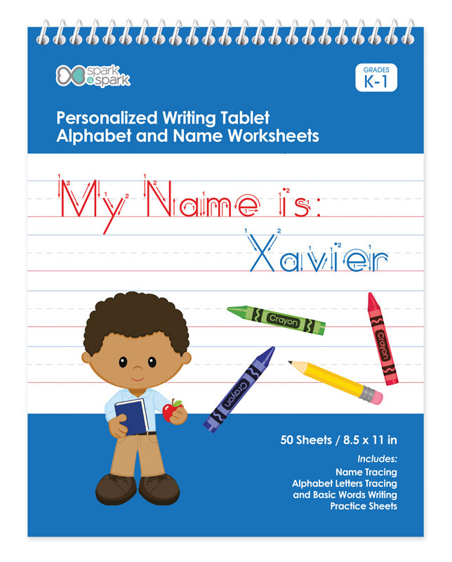 English Writing Book with African American Boy