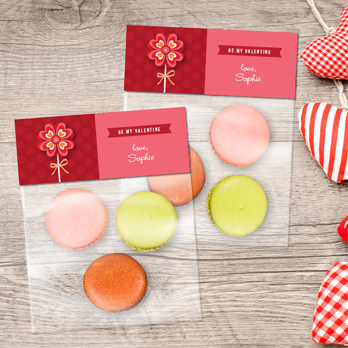 Sweet Valentine Flower Treat Bags