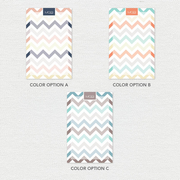 Colorful Chevrons Custom Notepad