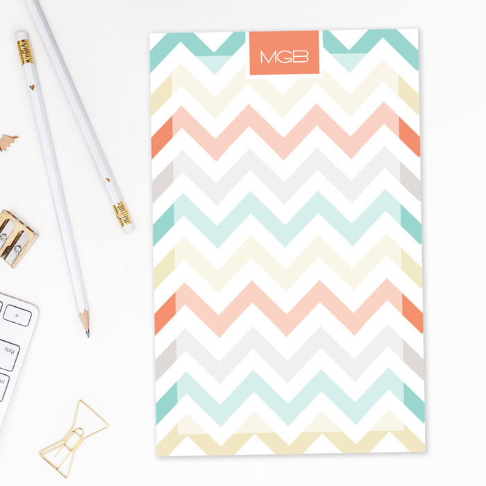 Colorful Chevrons Custom Notepad