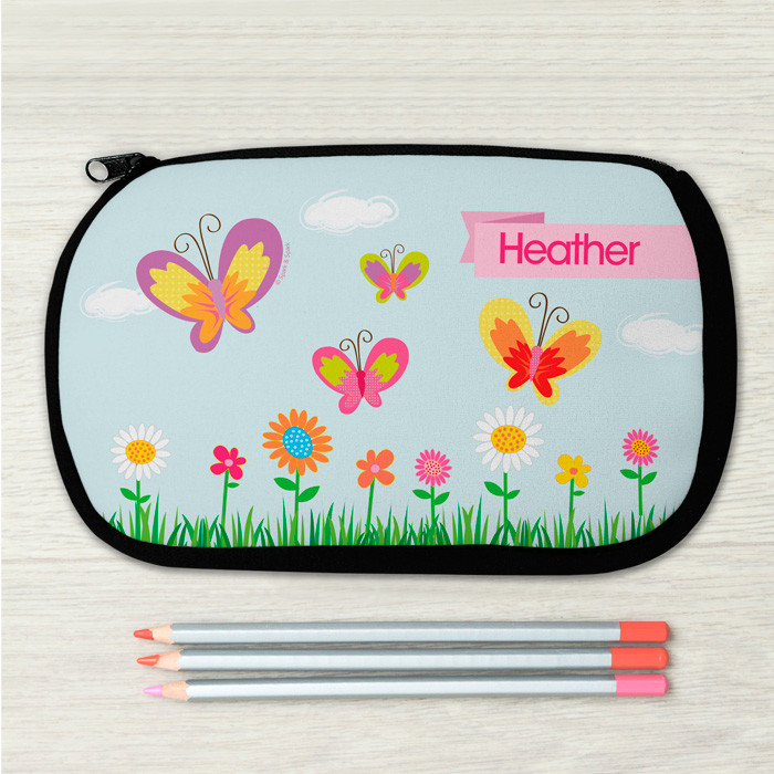 A Butterfly Field Pencil Case for Kids