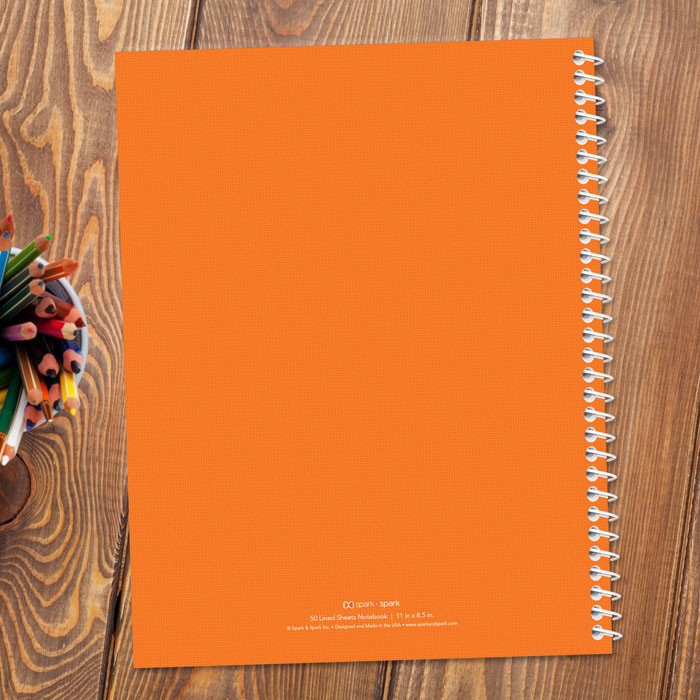 Double Initial Orange Kids Notebook