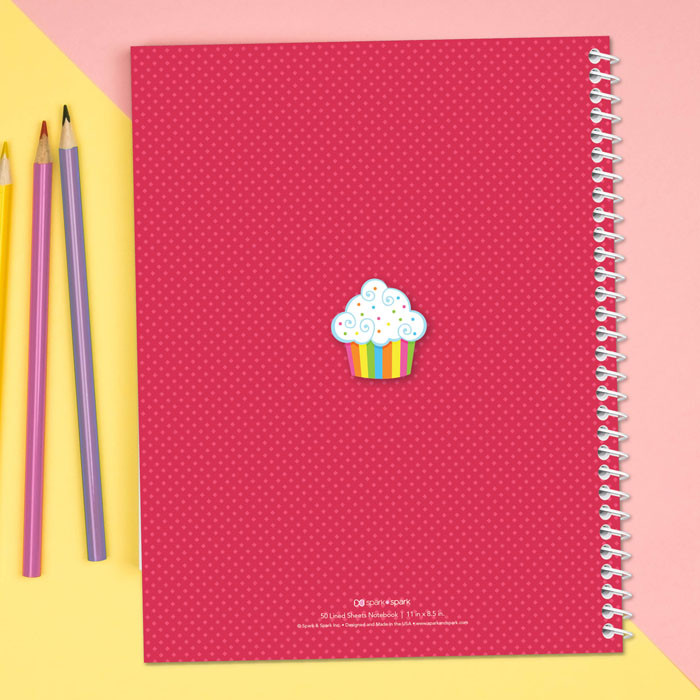 Rainbow Cupcake Kids Notebook
