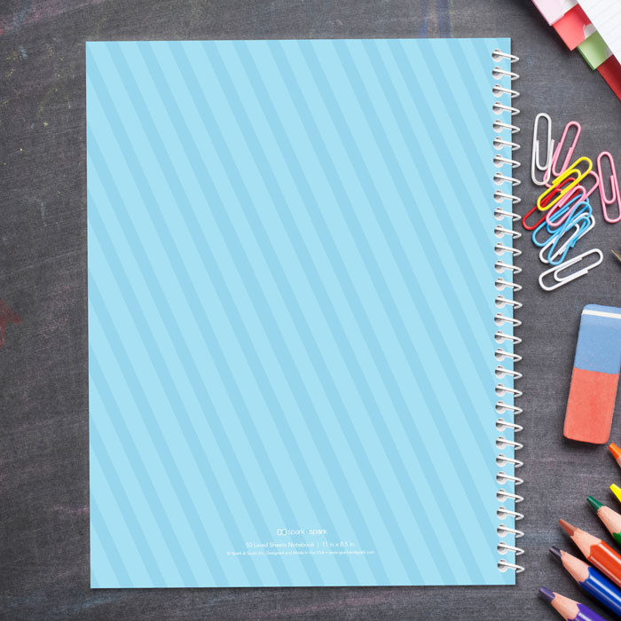 just like me light blue personalized notebook for kids