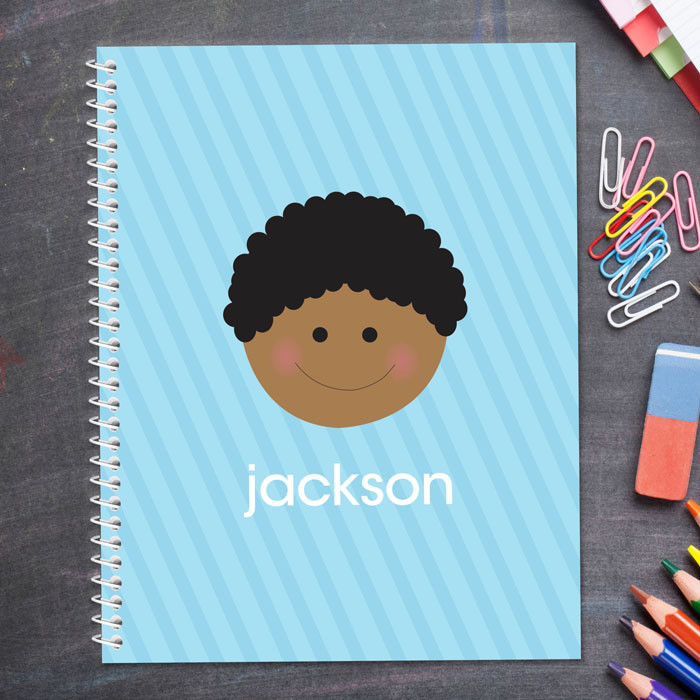 Just Like Me Boy Light Blue Kids Notebook