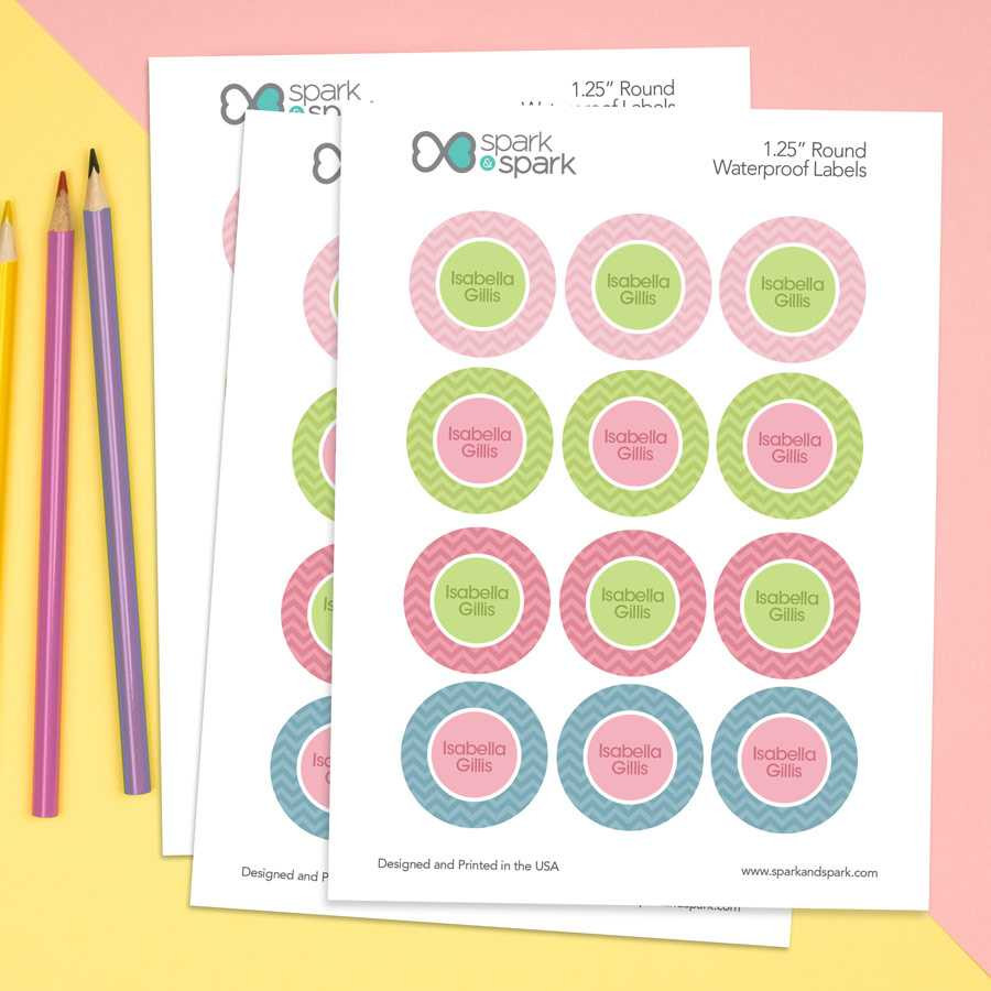 Classic Chevron  Waterproof Labels for Kids