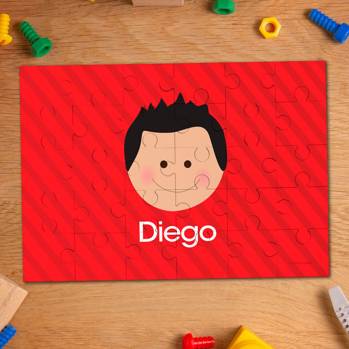 Just Like Me Boy Red Personalized Puzzles