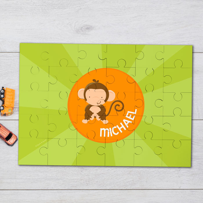 Cute baby monkey Personalized Puzzles