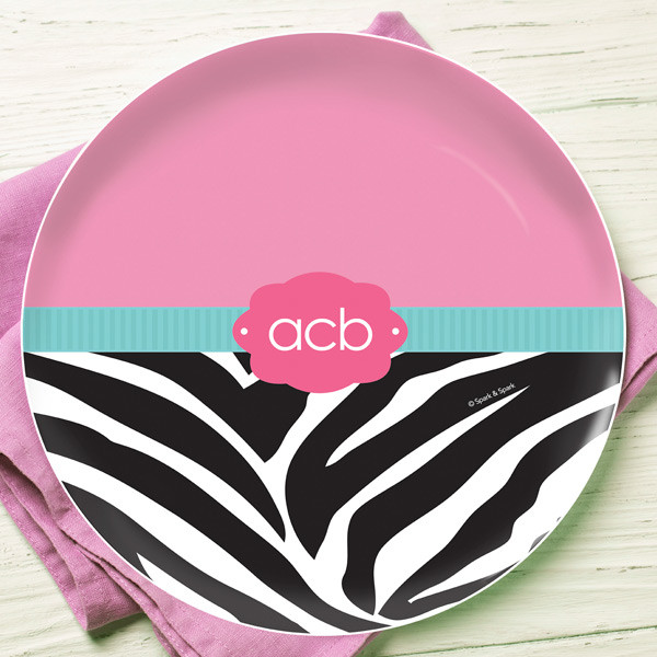 Zebra and pink Kids Dinnerware