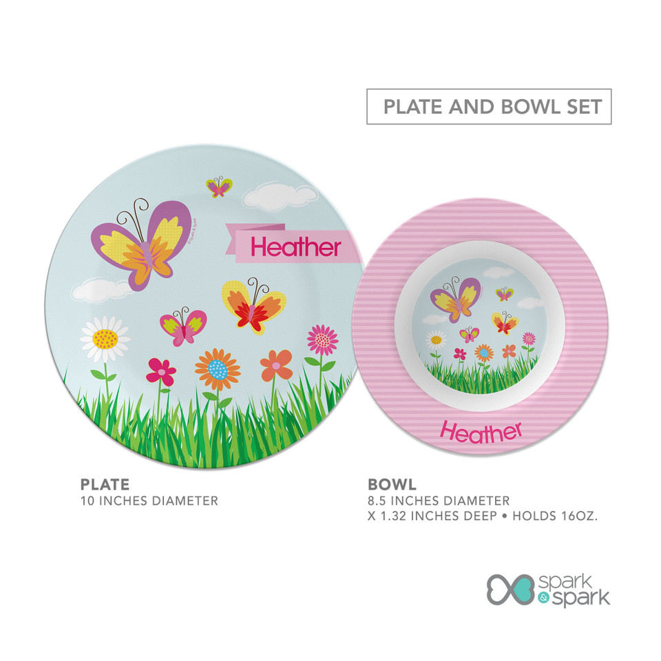 A Butterfly Field Kids Plates