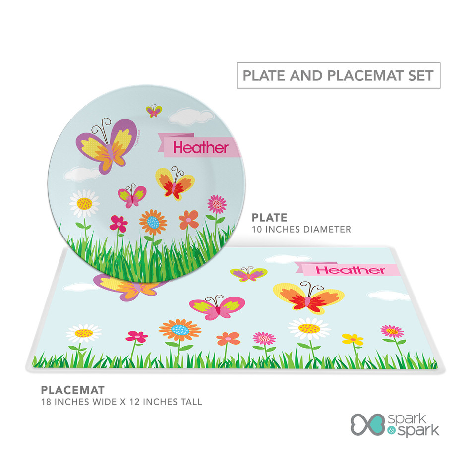 A Butterfly Field Kids Plates