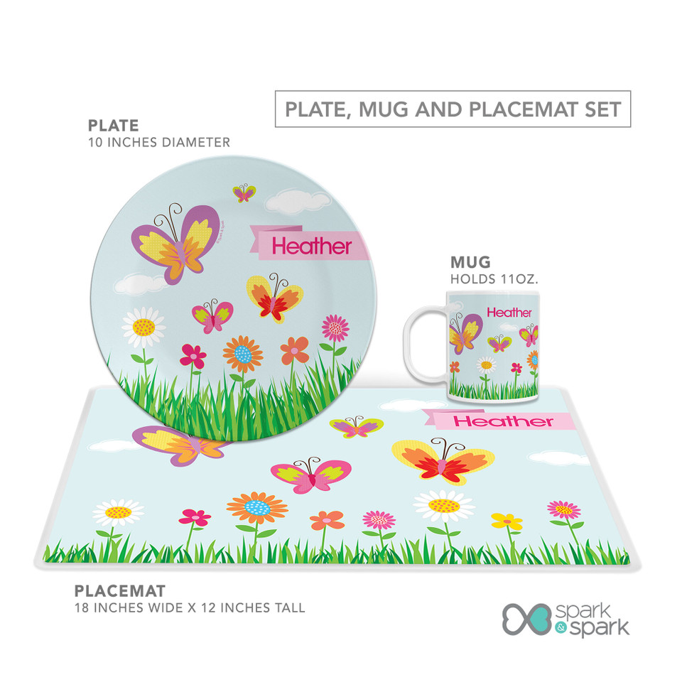 A Butterfly Field Kids Plates
