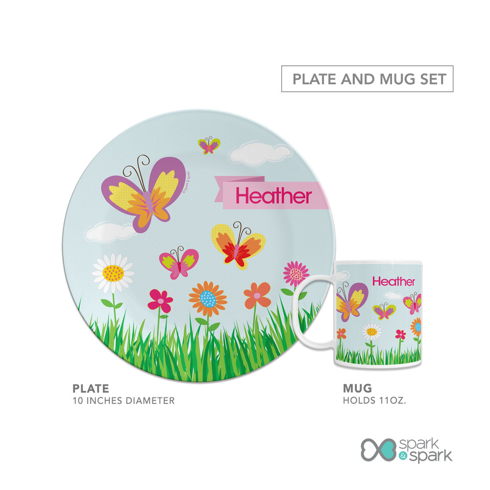 A Butterfly Field Kids Plates