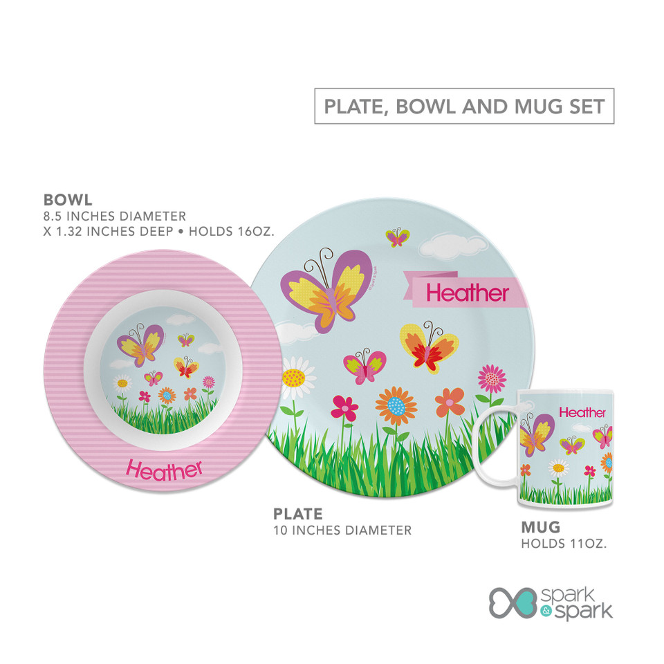 A Butterfly Field Kids Plates