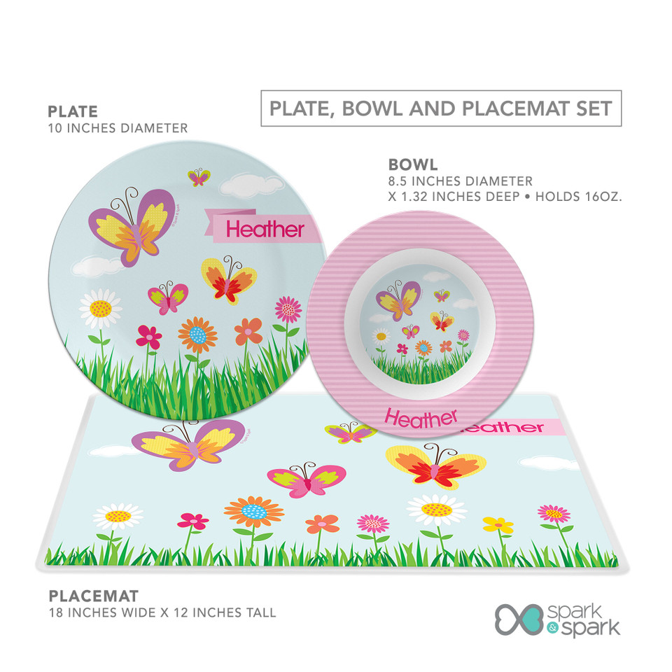 A Butterfly Field Kids Plates