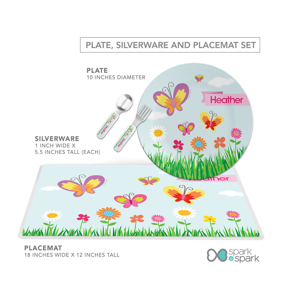 A Butterfly Field Kids Plates