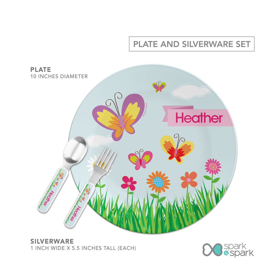 A Butterfly Field Kids Plates