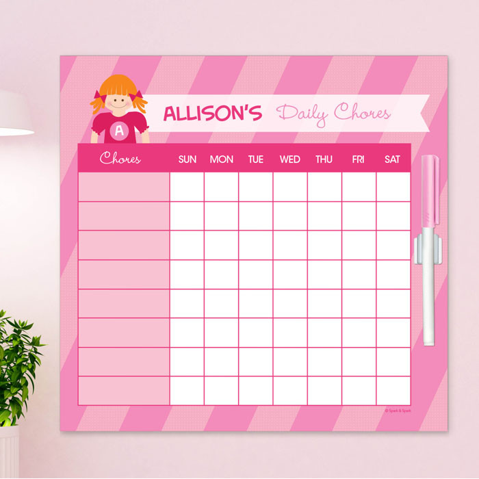 Super Girl Chore Chart