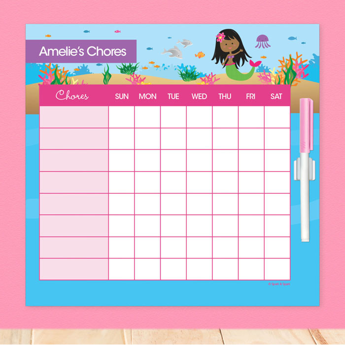 Sweet Mermaid Chore Chart