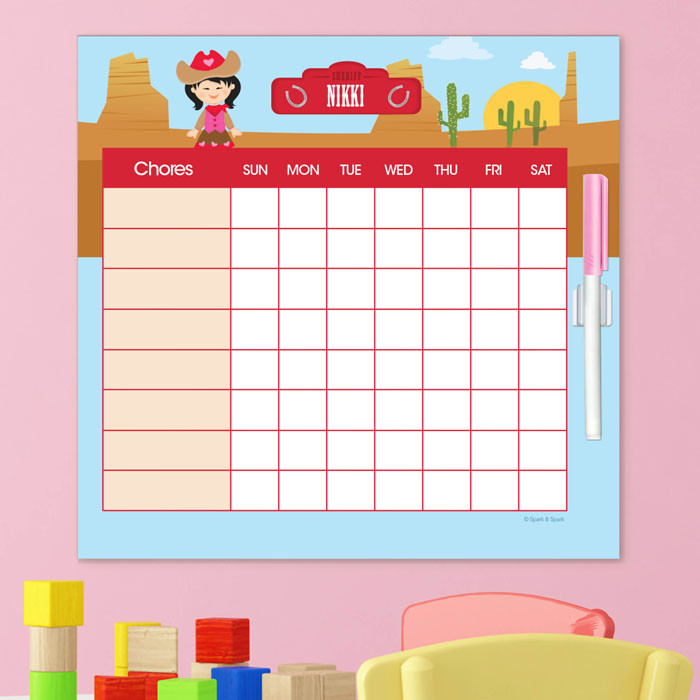 Cowgirl Chore Chart