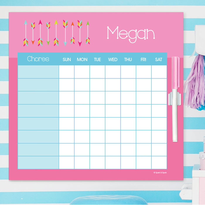 Colorful Arrows Chore Calendar