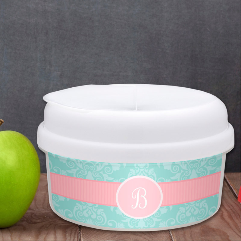 Pretty Blue Damask Snackbowls For Toddlers