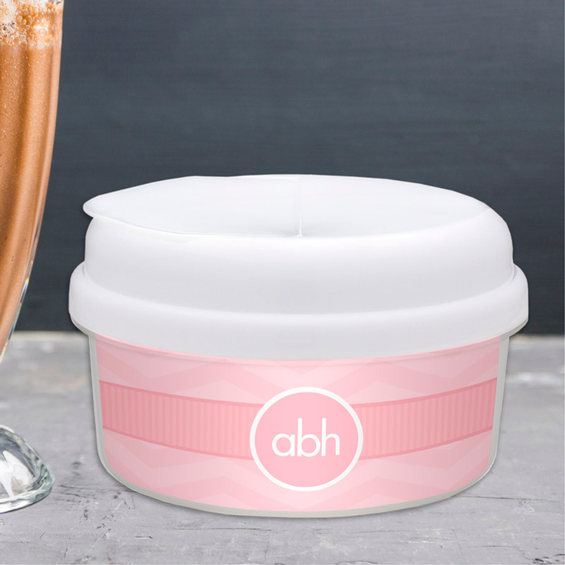 Initials On Chevron Toddler Snack Bowl