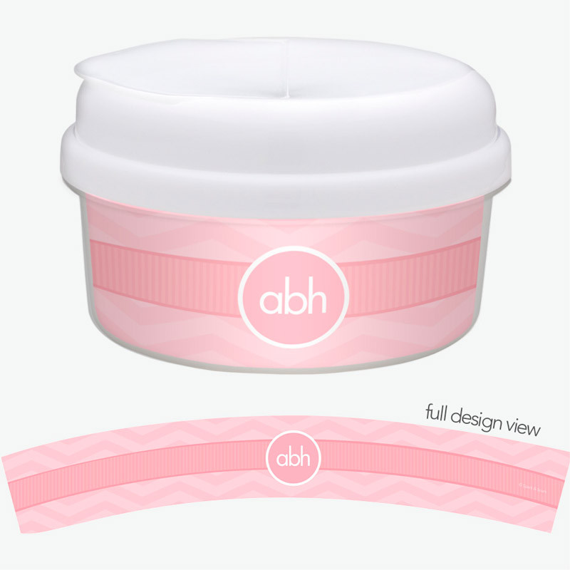 Initials On Chevron Toddler Snack Bowl