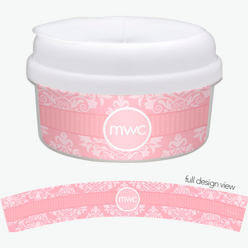 Pink Sweet Damask Customized Snack Bowl