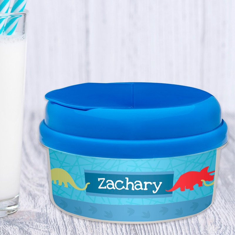 Dinosaur Trails Personalized Snack Bowl