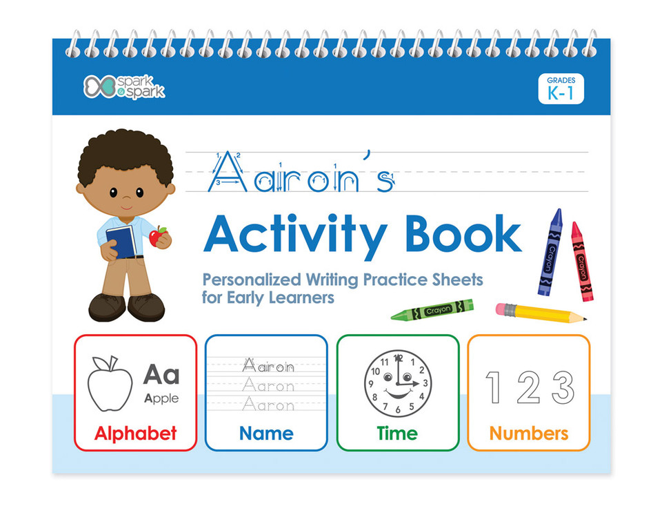 Personalized Writing Book with African American Boy