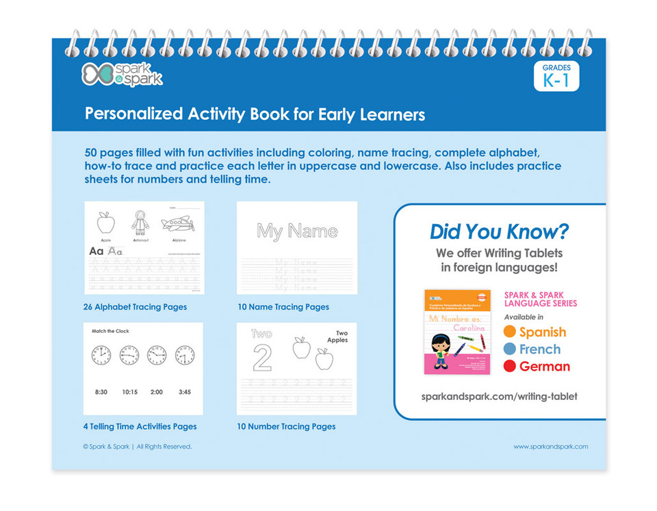 English Horizontal Writing Book For Boys