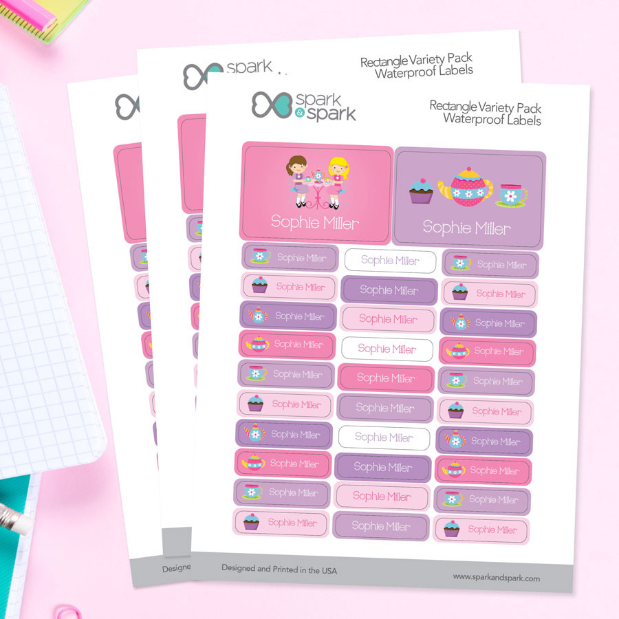 Sweet Tea Time Labels Rectangular Pack