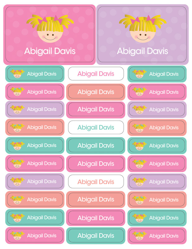 Just like me Blonde waterproof bottle labels