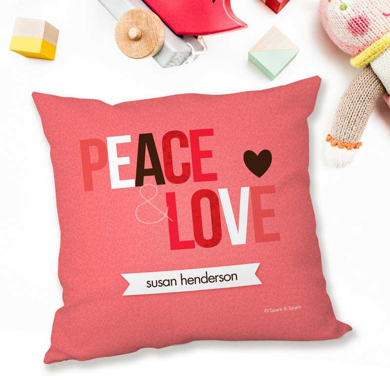 Peace And Love Message Pillows